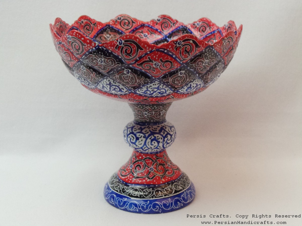 Enamel on Copper Pedestal Candy/Nut Bowl Dish HE3013 Persiada